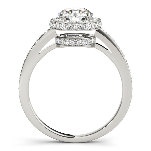 14K White Gold 1.5 ctw Round Diamond Halo Ring