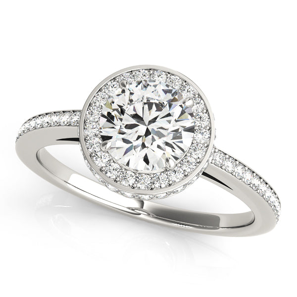 Platinum Round Diamond Engagement Ring 1.5ctw
