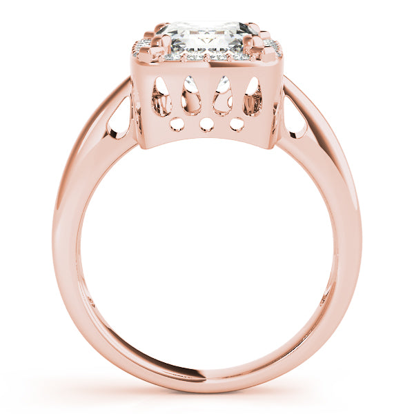 14K Rose Gold Diamond Cluster Fashion Ring