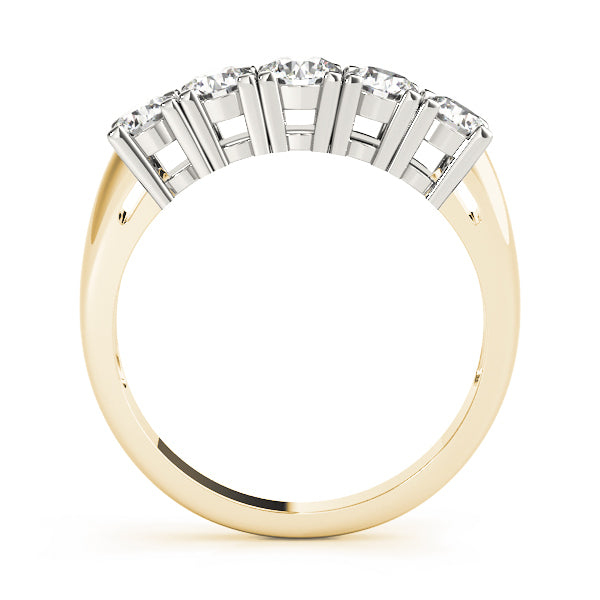 14K Yellow Gold 1 CT Diamond Wedding Band