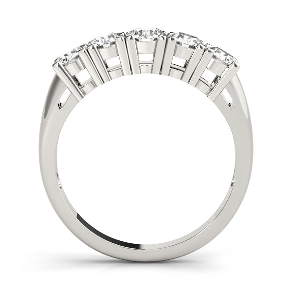 14K White Gold Diamond Wedding Band Ring