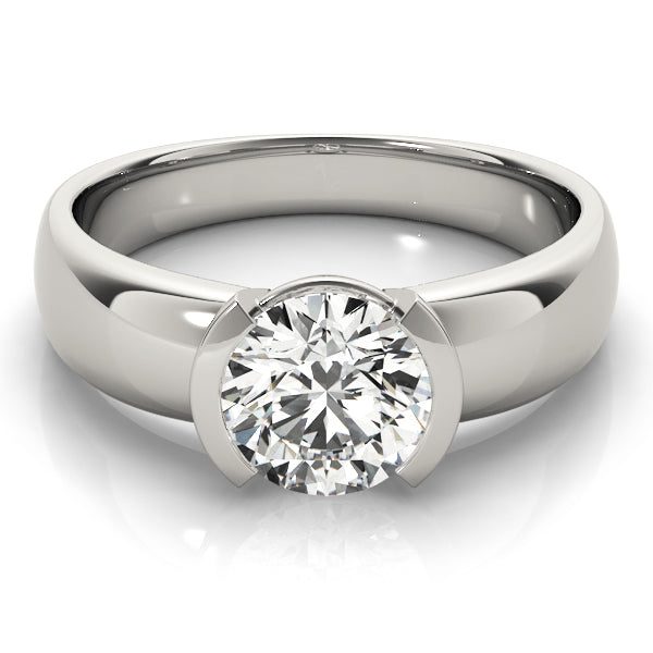 1 ct Platinum Round Diamond Engagement Ring