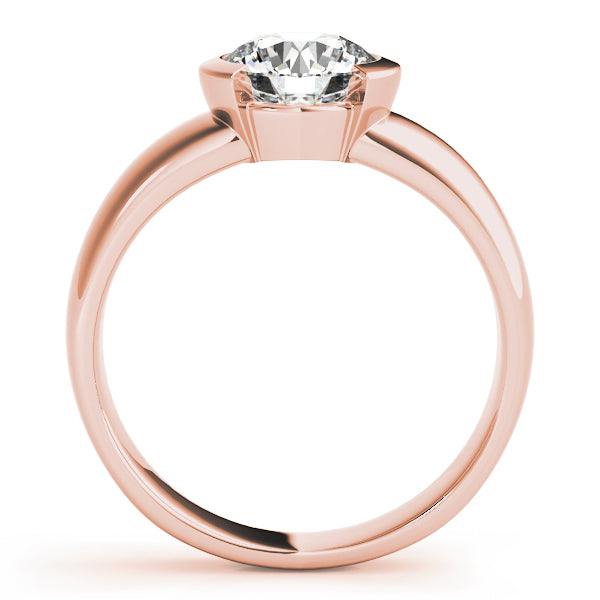 18K Rose Gold 1ct Diamond Engagement Solitaire Ring