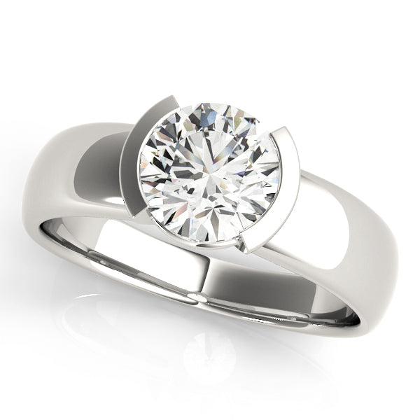 18K White Gold 1ct Diamond Solitaire Engagement Ring