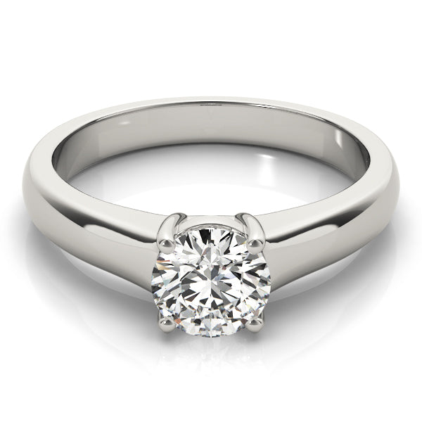 14K White Gold 1 CT Round Diamond Engagement Ring