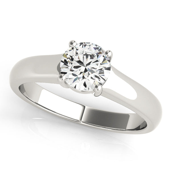 14K White Gold 1 CT Round Diamond Engagement Ring
