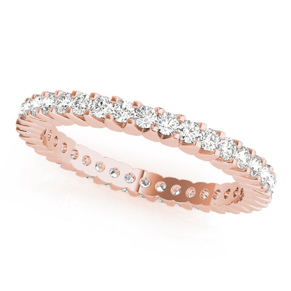 18K Rose Gold 3/4 ct Diamond Wedding Band