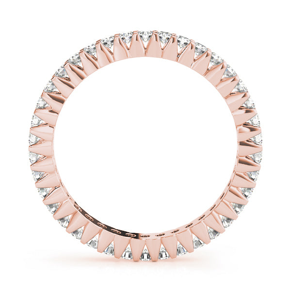 18K Rose Gold 3/4 ct Diamond Wedding Band
