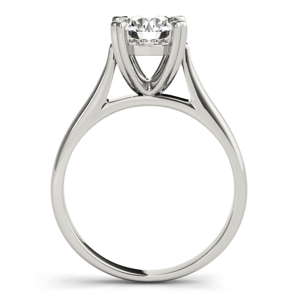 14K White Gold 1 CT Round Diamond Engagement Ring