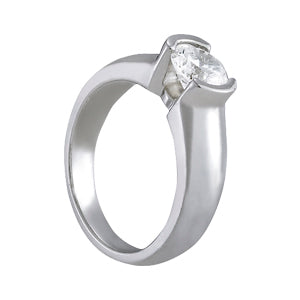 18K White Gold 1ct Diamond Solitaire Engagement Ring