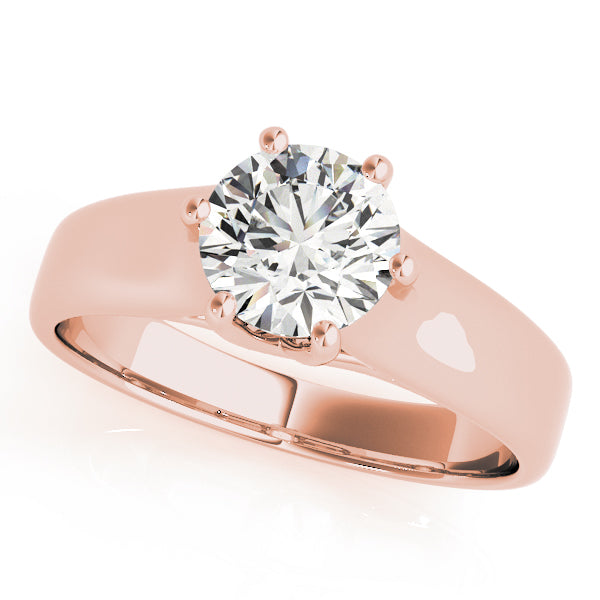 18K Rose Gold 1ct Diamond Engagement Solitaire Ring