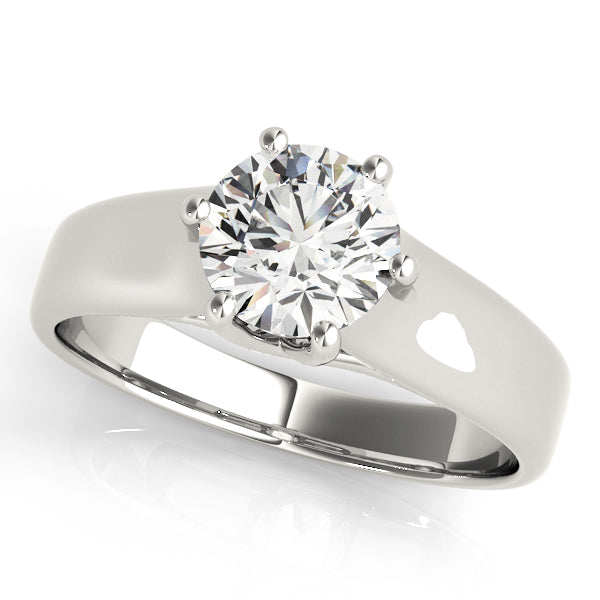 18K White Gold 1ct Diamond Solitaire Engagement Ring