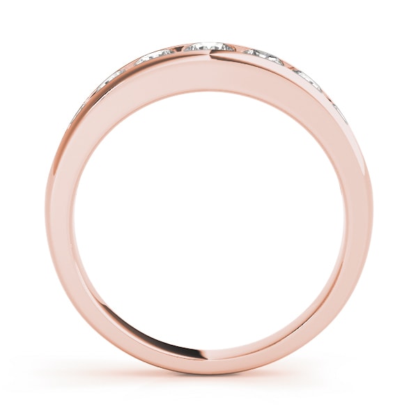 18K Rose Gold 1 ct tw Diamond Wedding Ring