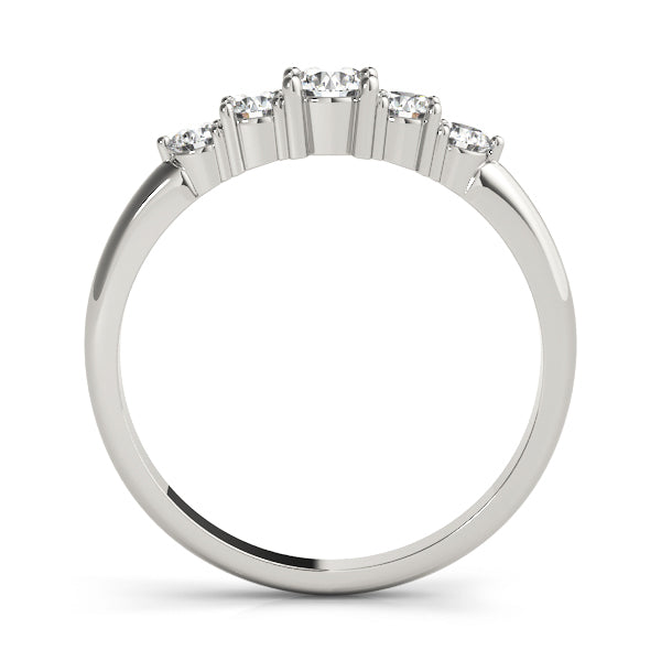 14K White Gold 0.45 CT Diamond Wedding Band