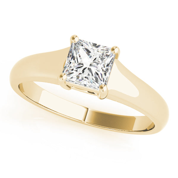 18K Yellow Gold Diamond Solitaire Engagement Ring