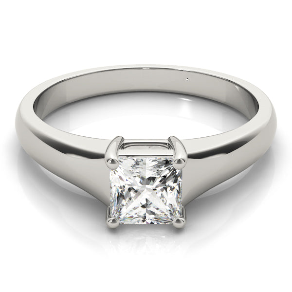 14K White Gold 0.75ct Square Diamond Engagement Ring