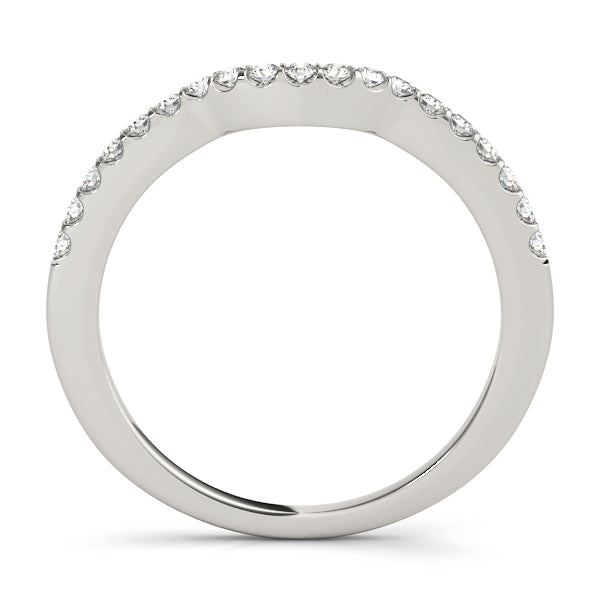 14K White Gold 0.18 CT Diamond Wedding Band