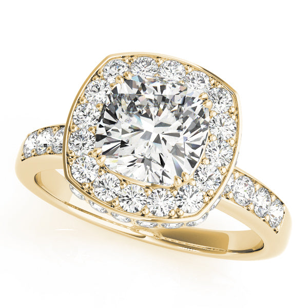 14K Yellow Gold Diamond Fashion Ring