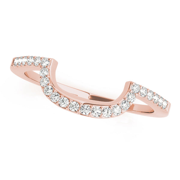14K Rose Gold Multi-Diamond Wedding Band