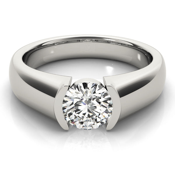 Platinum 1 CT Round Diamond Solitaire Engagement Ring