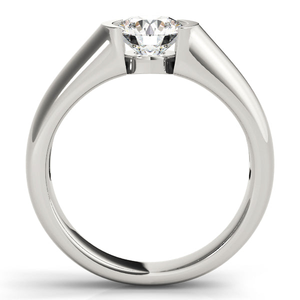 18K White Gold 1ct Round Diamond Engagement Ring