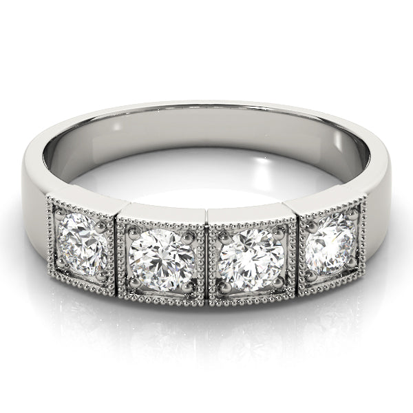 14K White Gold 1/3 ct Round Diamond Engagement Ring