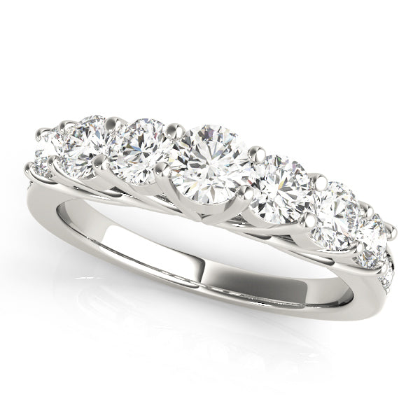 18K White Gold 1.33ctw Round Diamond Wedding Band