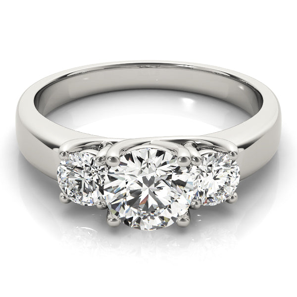 14K White Gold 1 CT Round Diamond Engagement Ring