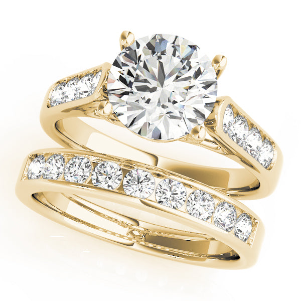 18K Yellow Gold 1.3 ctw Round Diamond Engagement Ring
