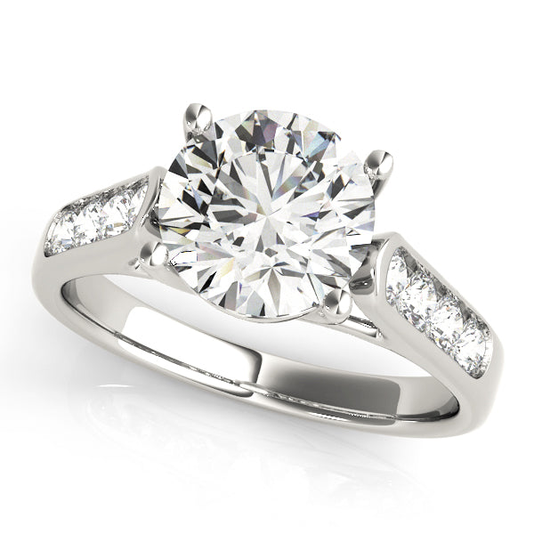 14K White Gold 1.38ctw Diamond Trellis Ring