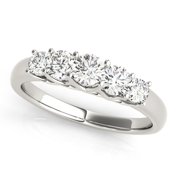 14K White Gold Round Diamond Wedding Ring