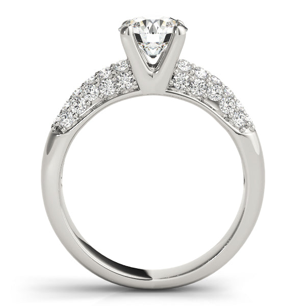 Platinum PavÃ© Diamond Engagement Ring 1.5 ctw