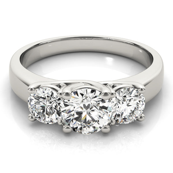 14K White Gold 1 CT Round Diamond Engagement Ring