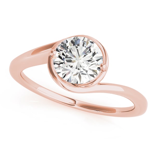14K Rose Gold 1 ct tw Solitaire Diamond Engagement Ring
