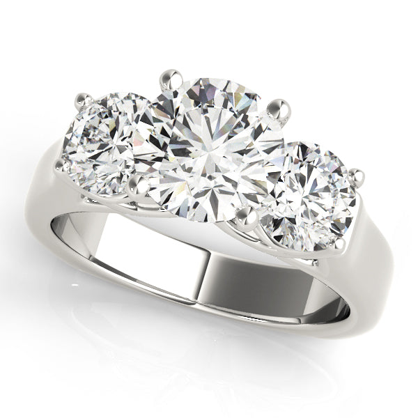 18K White Gold 1 ct Round Diamond Engagement Ring