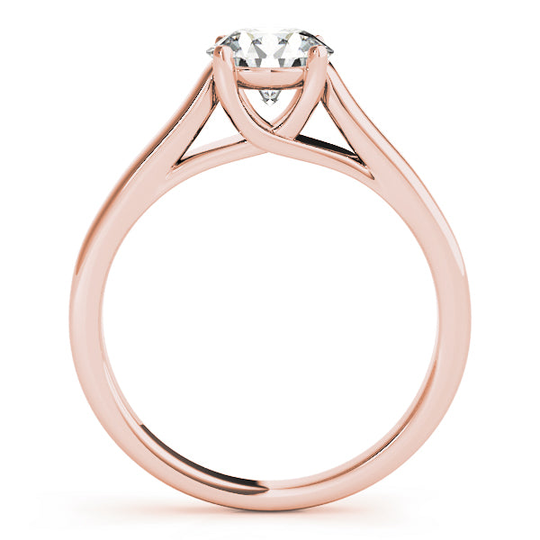 14K Rose Gold 1ct Round Diamond Solitaire Ring