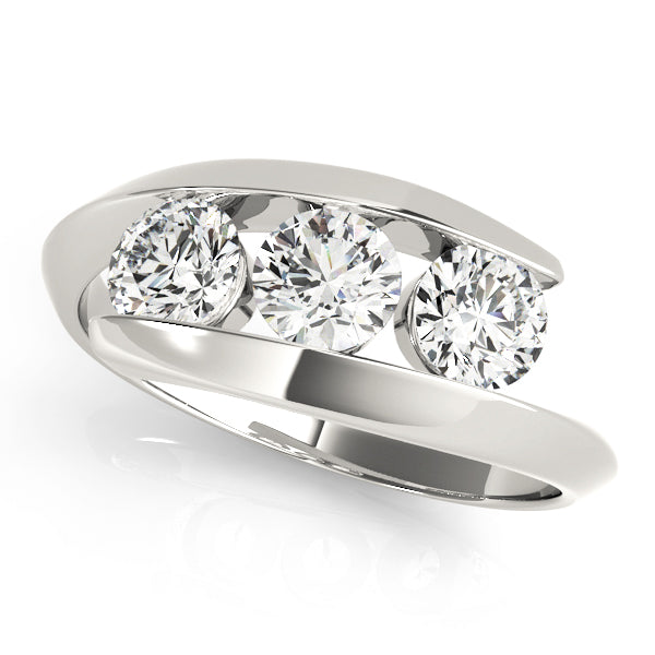 14K White Gold 1 CT Round Diamond Engagement Ring