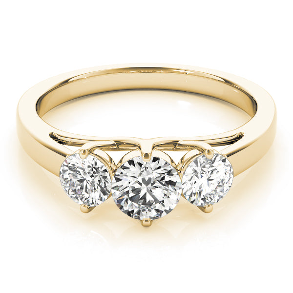 14K Yellow Gold 0.5 ctw Round Diamond Engagement Ring