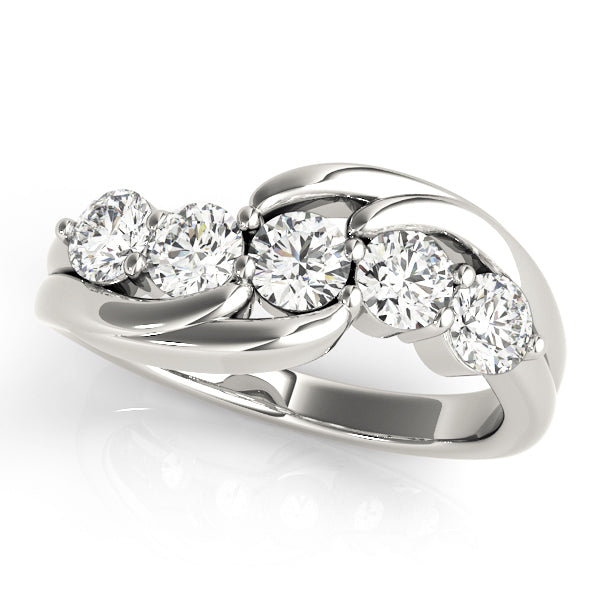 Platinum 1 CT Diamond Multi-Stone Wedding Band