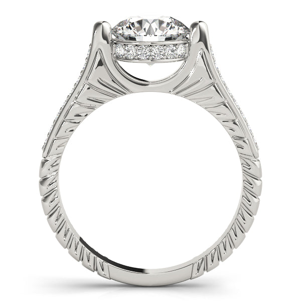 Vintage 1 CT Round Diamond Engagement Ring