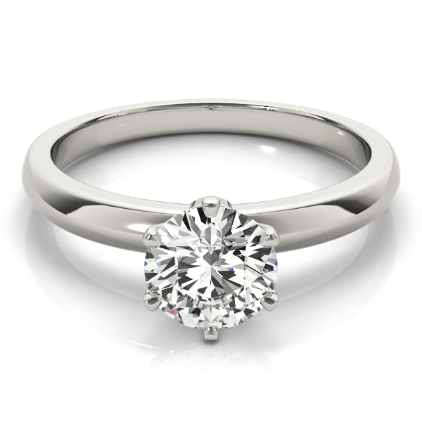 Platinum 1 CT Round Diamond Solitaire Engagement Ring