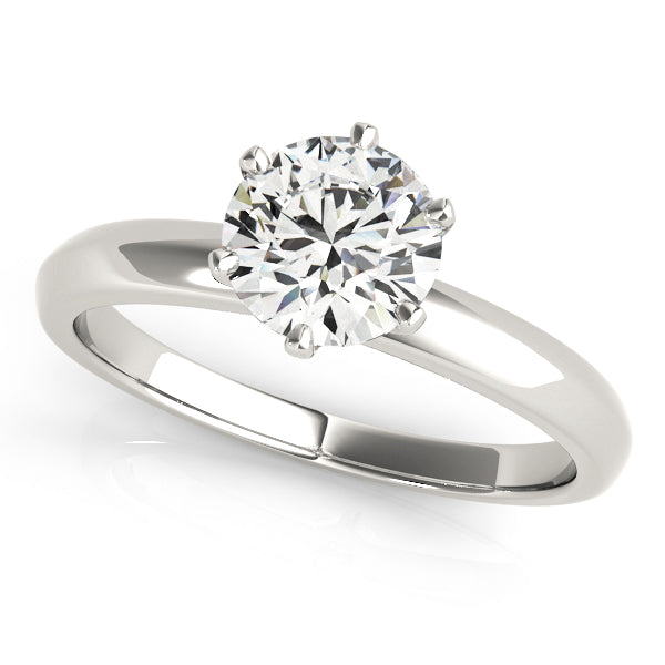 18K White Gold 1ct Round Diamond Engagement Ring