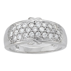Platinum 1ctw Round Diamond Fashion Ring