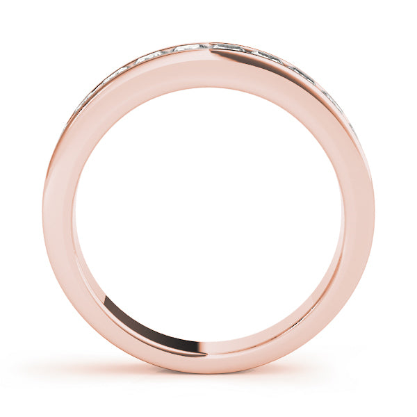 18K Rose Gold 1 ct Diamond Wedding Ring