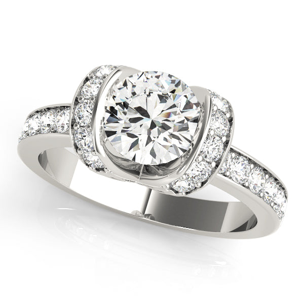 14K White Gold 1.5 ctw Diamond Engagement Ring