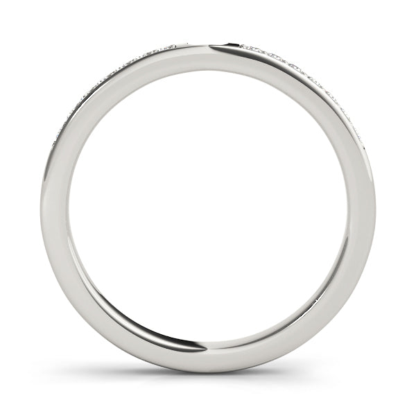 18K White Gold 0.07ctw Diamond Wedding Band