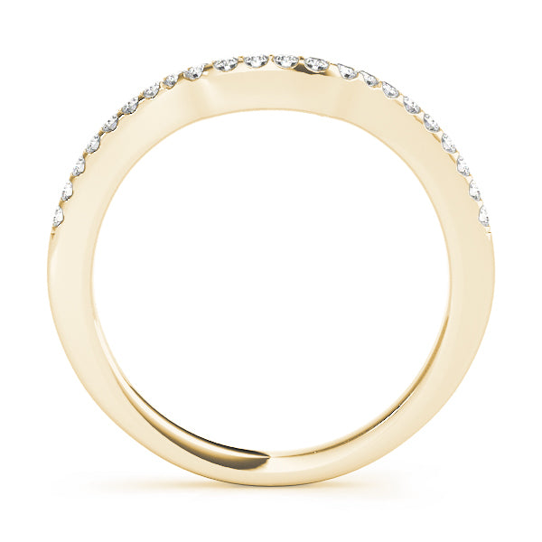 14K Yellow Gold 0.18ctw Diamond Wedding Band