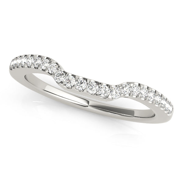 18K White Gold 0.19ctw Diamond Wedding Band