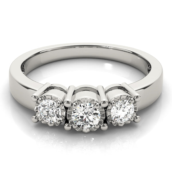 Platinum White 1/3 CT Round Diamond Ring