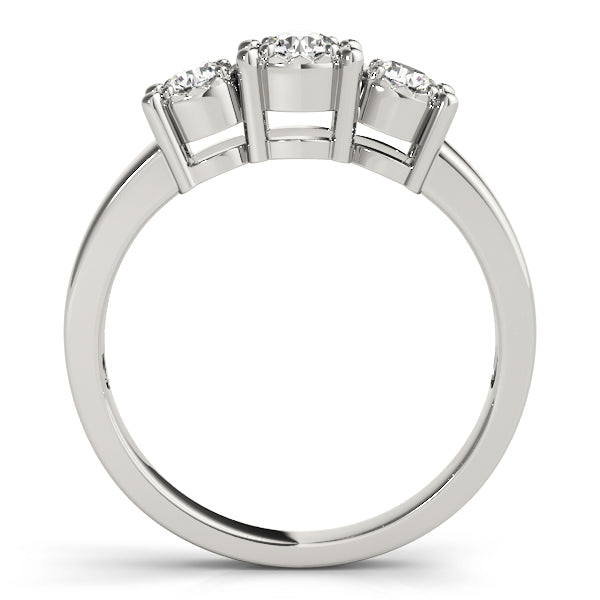 18K White Gold 1/3 CT Round Diamond Engagement Ring
